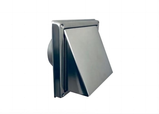 Stainless steel grille Ø150mm with gravity flap round air vent covers